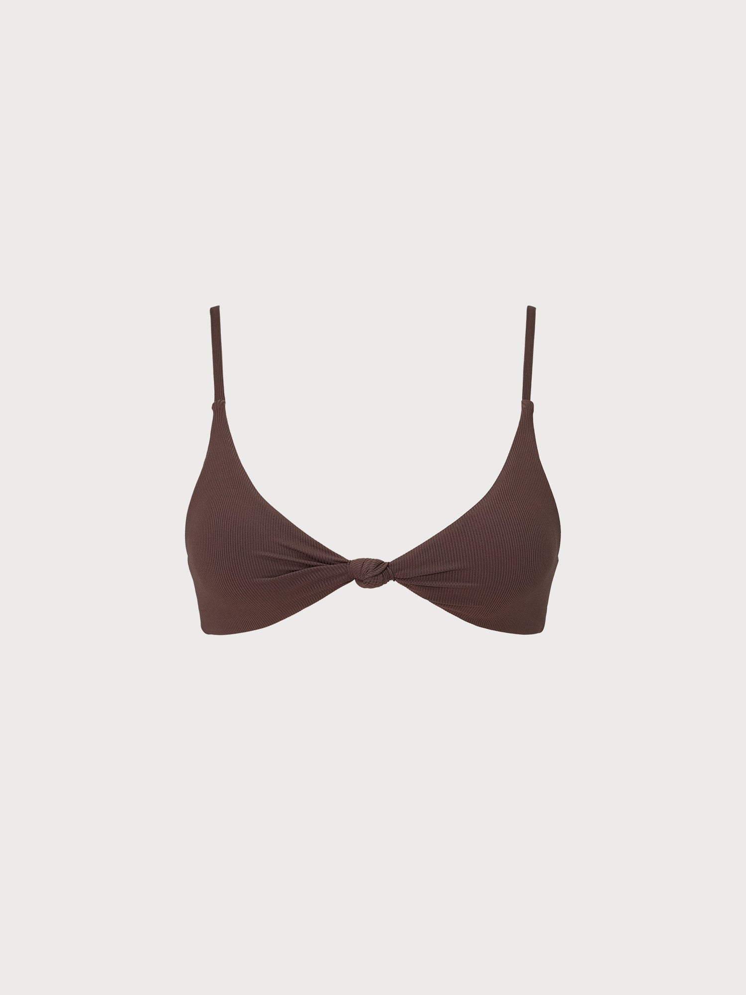 Premium Kahverengi Çapraz Bikini Üstü - Ters Dönüşümlü