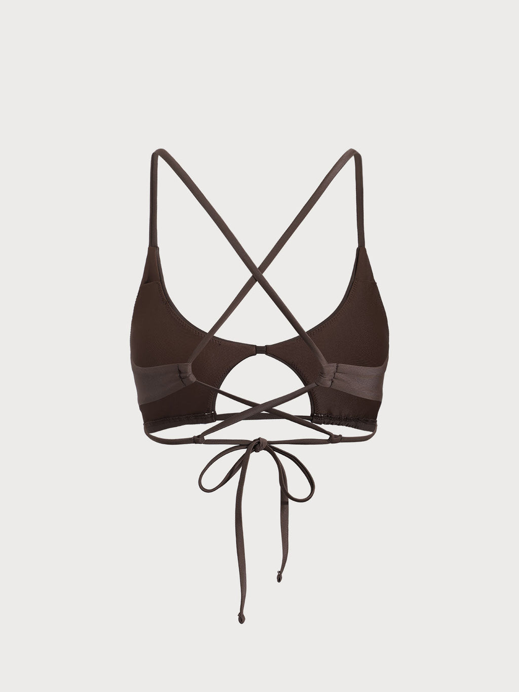 ECONYL® Premium Koyu Kahverengi Bikini Üstü - Şık ve Sürdürülebilir