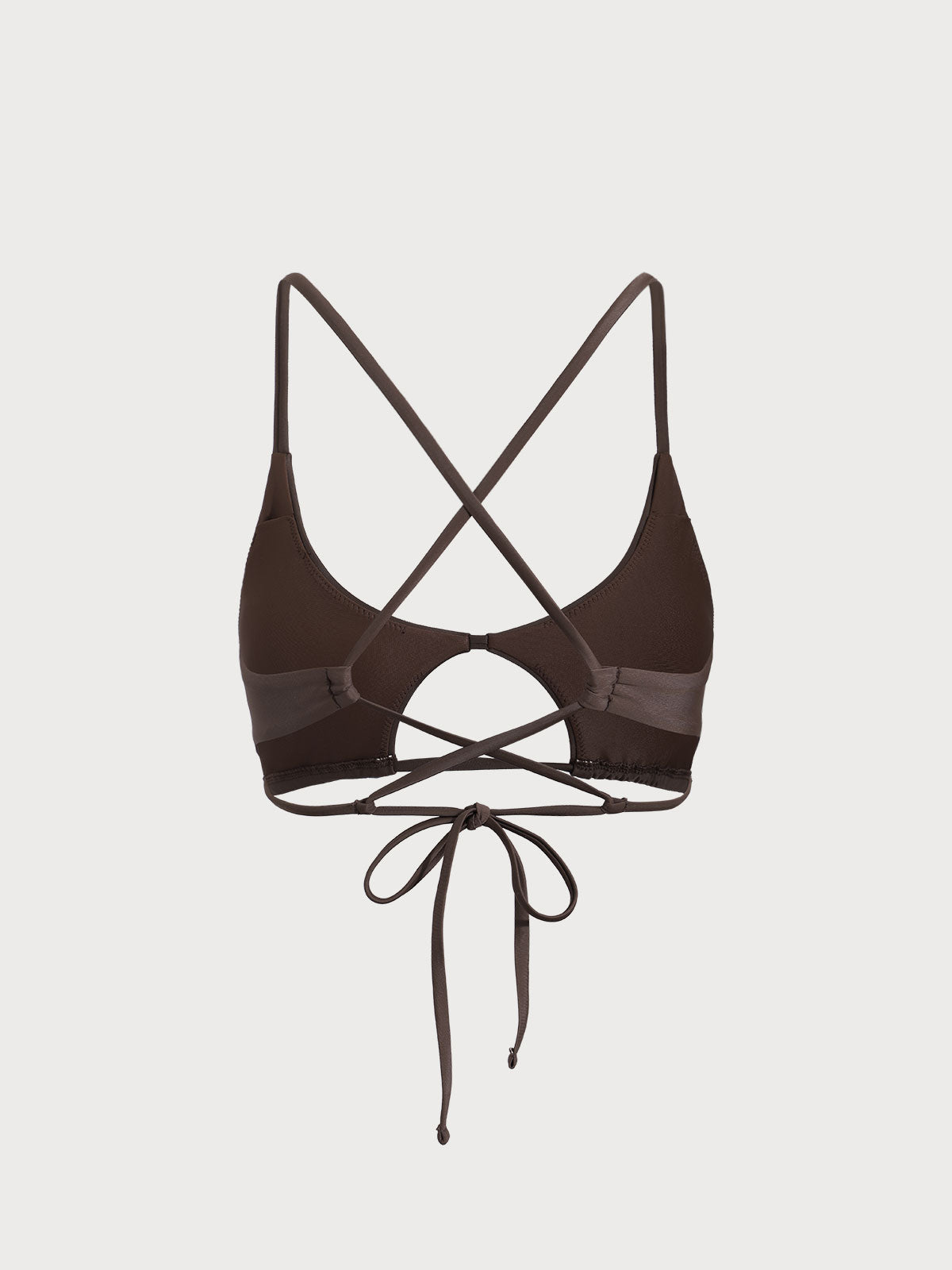 ECONYL® Premium Koyu Kahverengi Bikini Üstü - Şık ve Sürdürülebilir