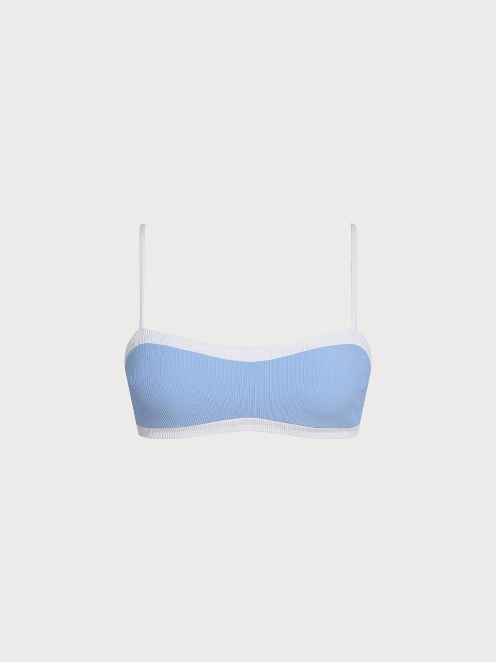 Şık Mavi Kontrast Bandeau Bikini Üstü - Yaz Plaj Modası