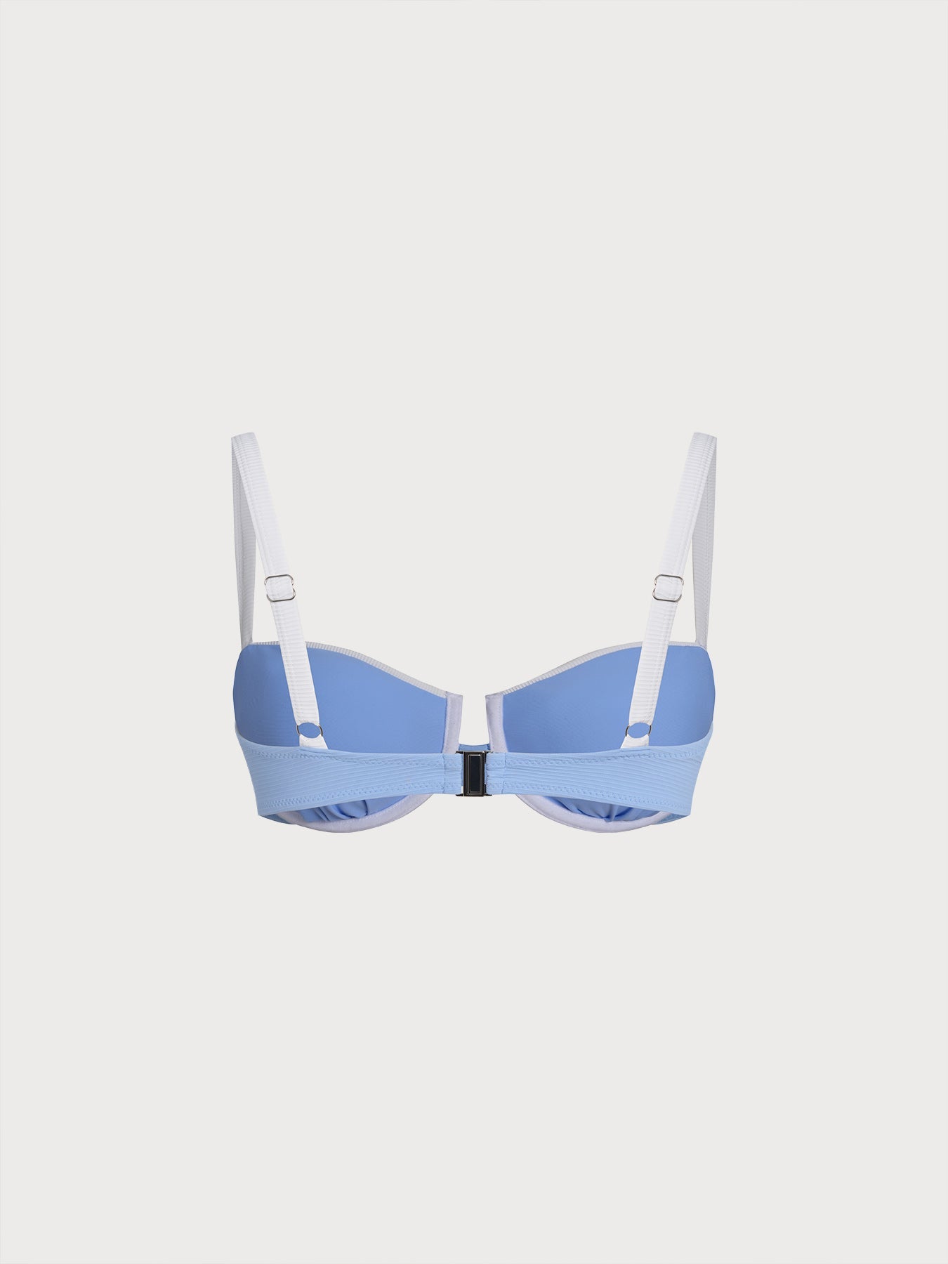 Premium Mavi Kontrastlı Destekli Bikini Üstü