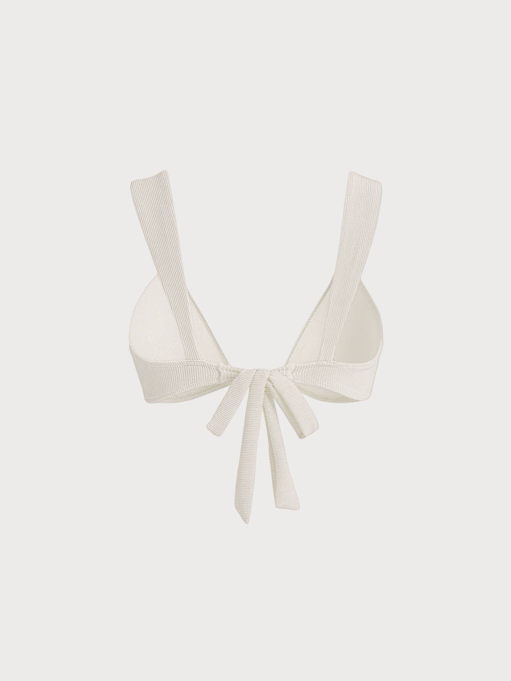 Off White Altın Detaylı Şık Bikini Üstü