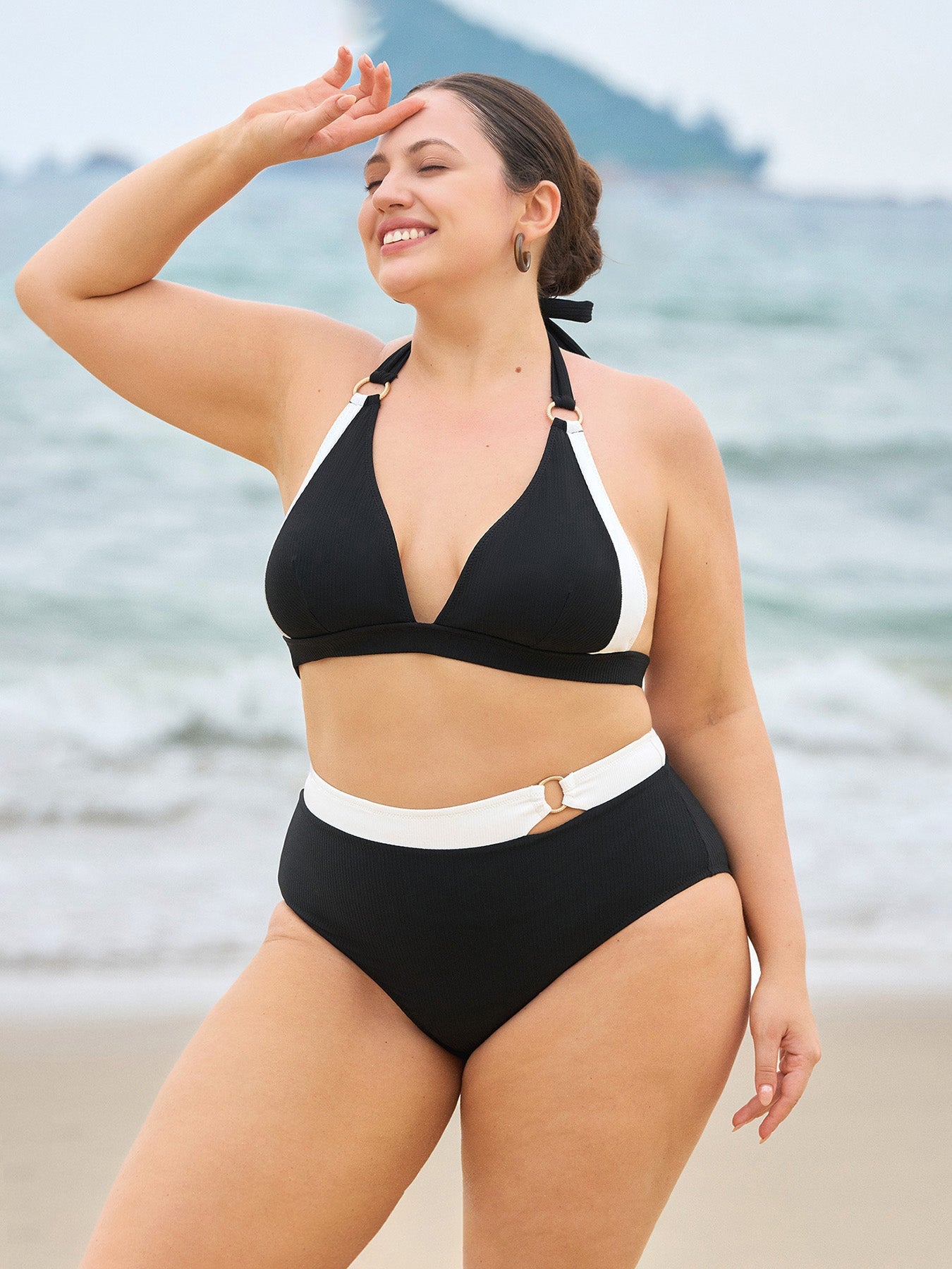 Premium Siyah Büyük Beden Doğal Bel Destekli Bikini Altı