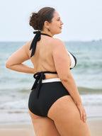 Premium Siyah Büyük Beden Doğal Bel Destekli Bikini Altı