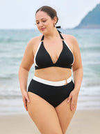 Premium Siyah Büyük Beden Doğal Bel Destekli Bikini Altı