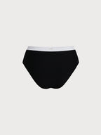 Premium Siyah Büyük Beden Doğal Bel Destekli Bikini Altı