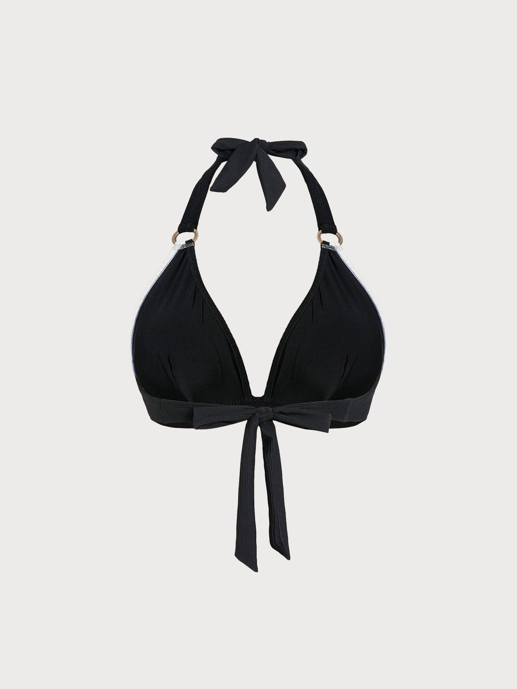 Şık Siyah Büyük Beden Askılı Bikini Üstü