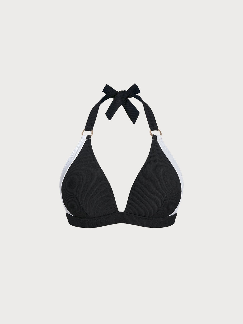 Şık Siyah Büyük Beden Askılı Bikini Üstü