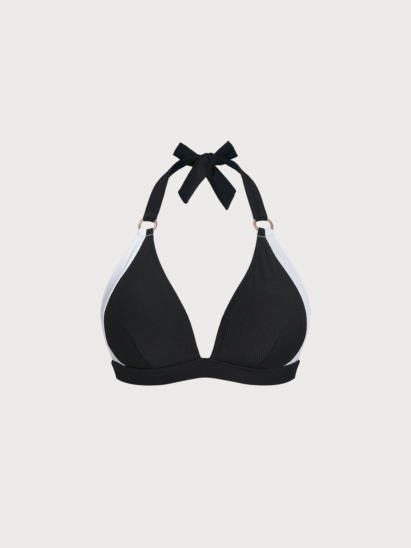 Şık Siyah Büyük Beden Askılı Bikini Üstü