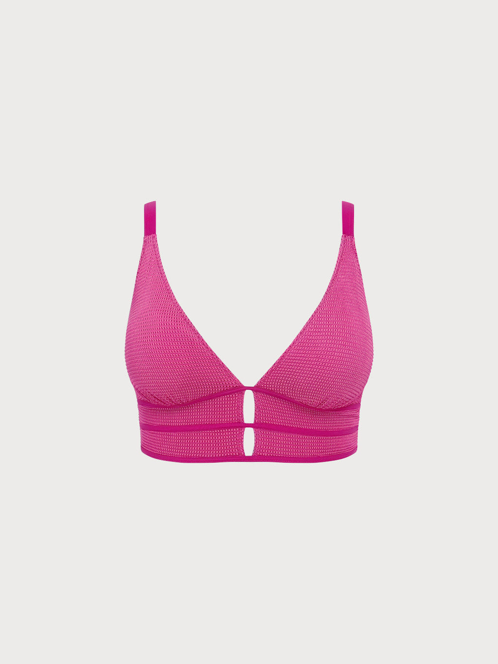 Premium Pembe V Yaka Büyük Beden Tankini Üst