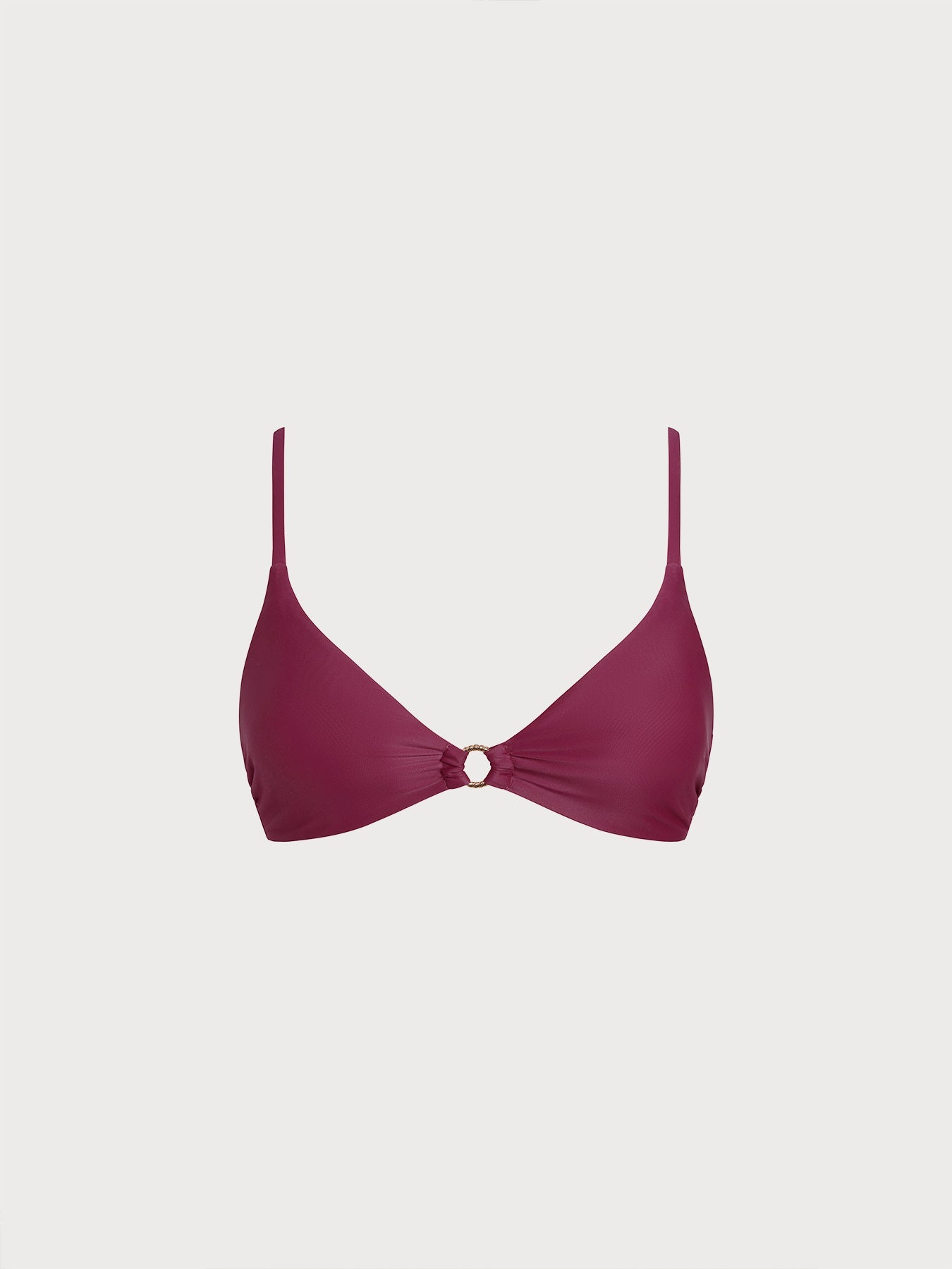 Şarap Kırmızı ECONYL® Premium O-Halka Bikini Üstü