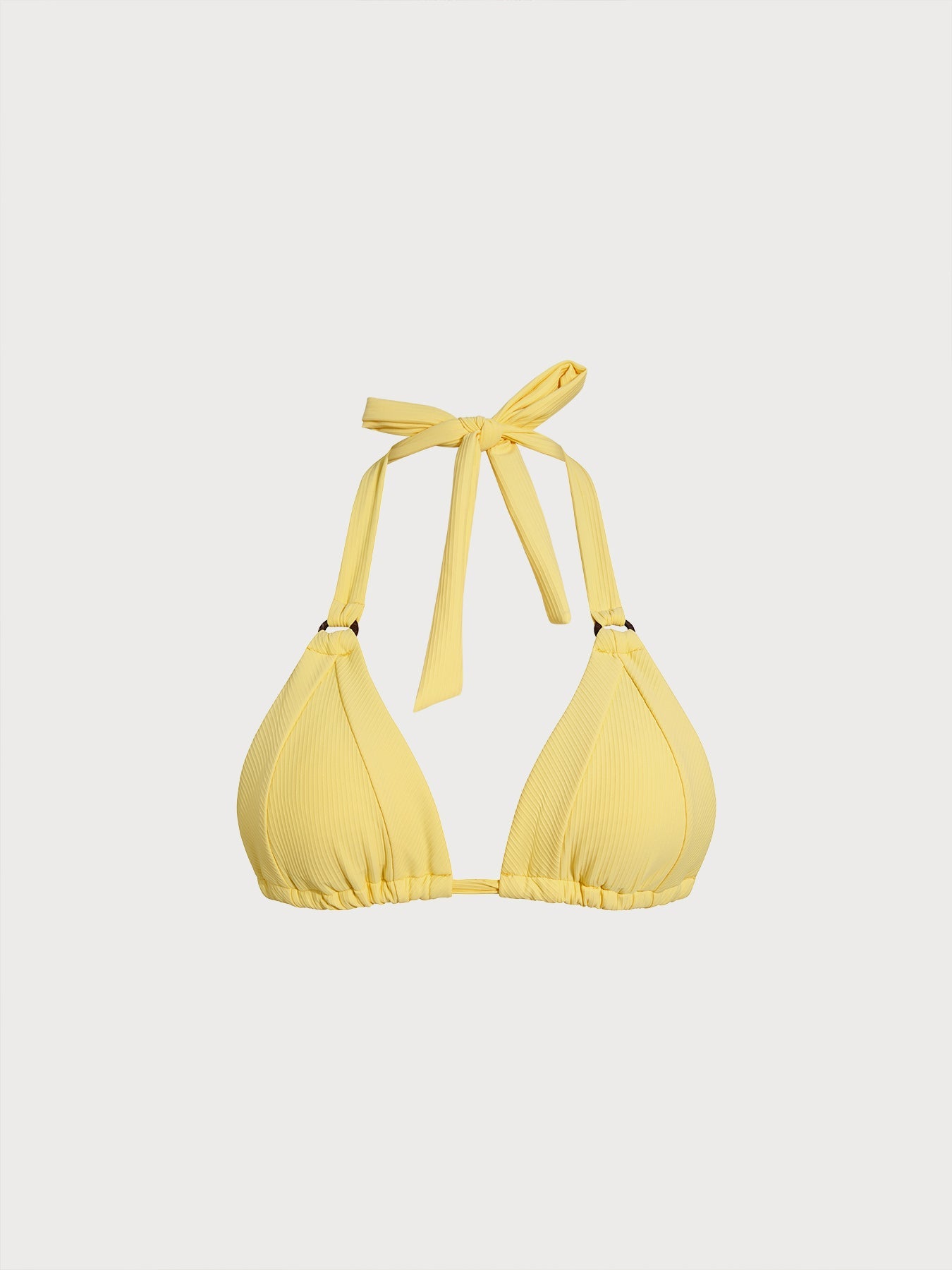 Premium Sarı Kravatlı O-Halka Bikini Üstü