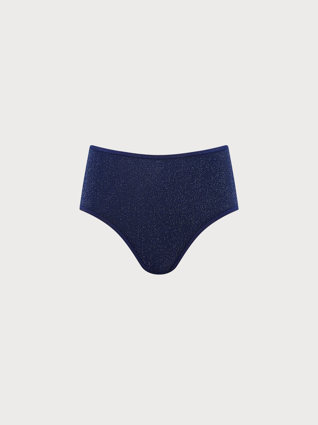 Yüksek Bel Mavi Lurex Sörf Şortu - Şıklık ve Konfor