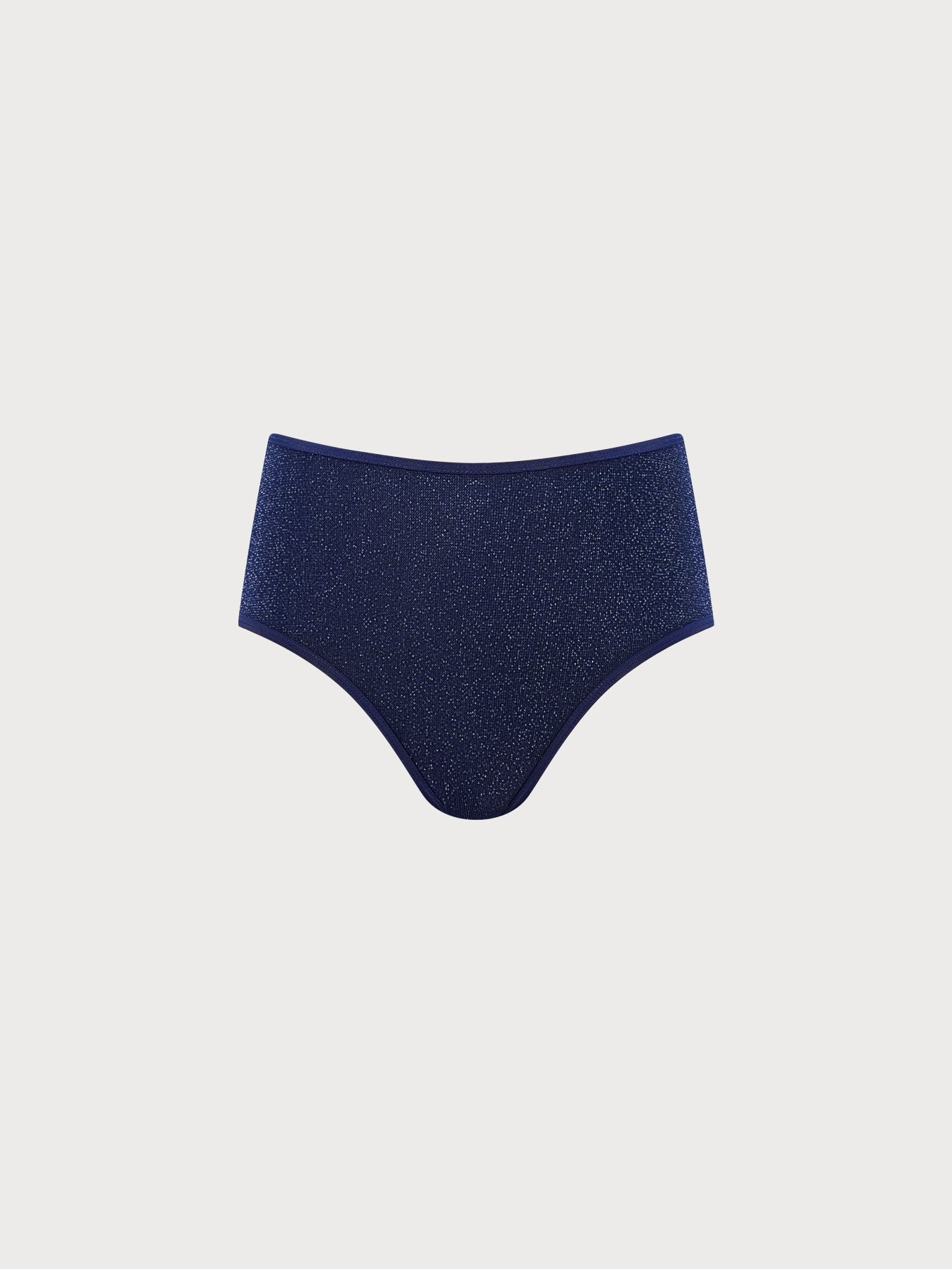 Yüksek Bel Mavi Lurex Sörf Şortu - Şıklık ve Konfor