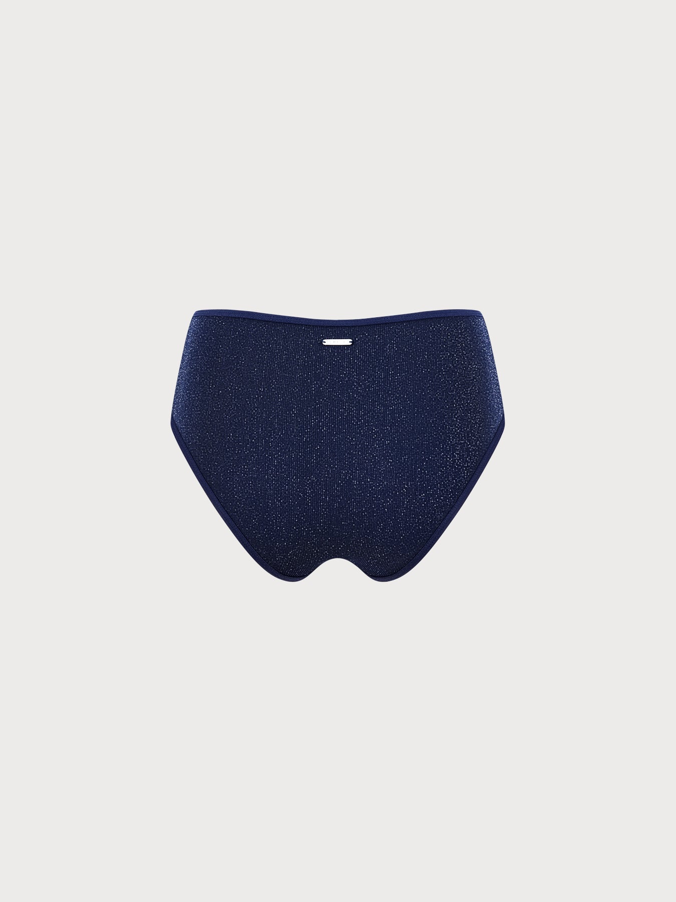 Yüksek Bel Mavi Lurex Sörf Şortu - Şıklık ve Konfor
