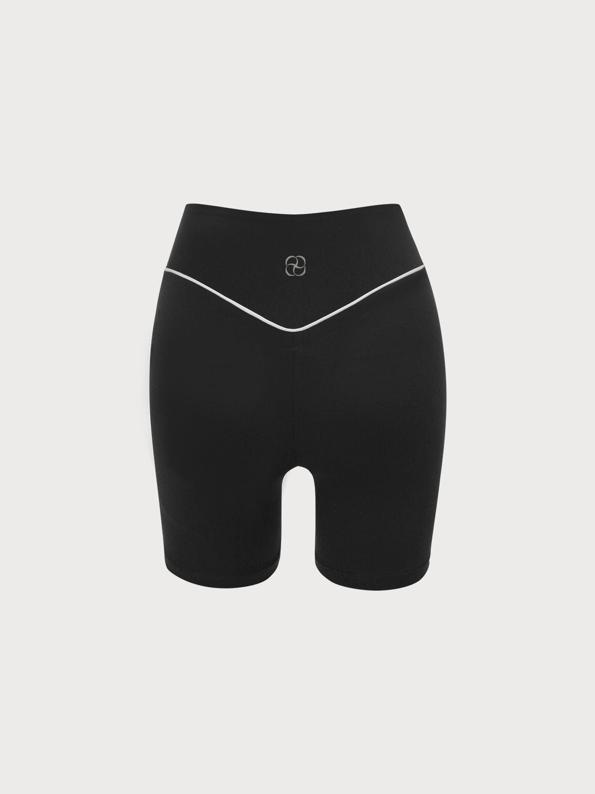 Premium Siyah Doğal Bel Lycra® Kısa Şort