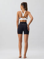 Premium Siyah Doğal Bel Lycra® Kısa Şort