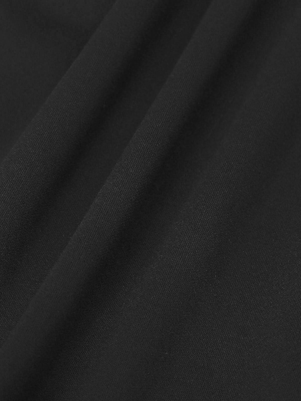 Premium Siyah Doğal Bel Lycra® Kısa Şort