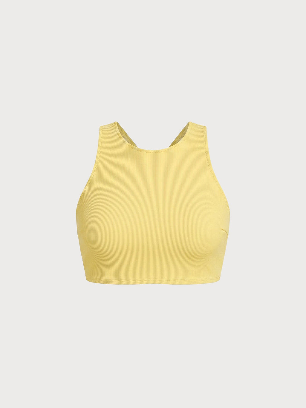 Kadın Sarı Crop Surf Tişört - Şık ve Rahat