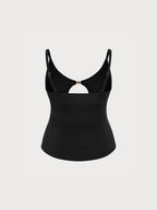 Şık Kesim Altın Detaylı Tankini Üst - Yaz Plaj Modası