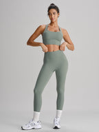 Yeşil Kesik Detaylı 24" Leggings - Şık ve Rahat