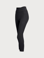 Premium Siyah V-Bel Leggings 24"" - Şıklık ve Konfor