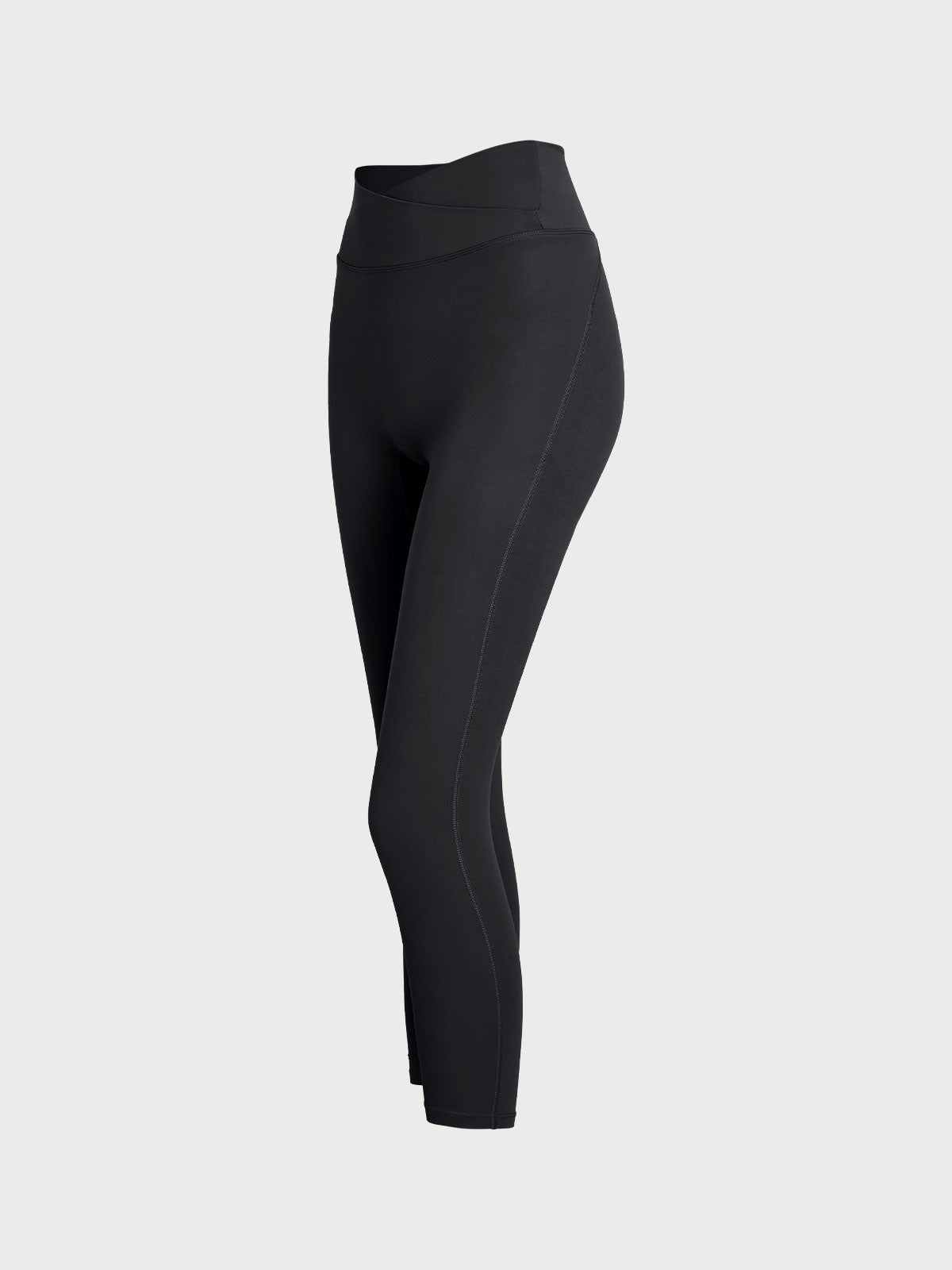 Premium Siyah V-Bel Leggings 24"" - Şıklık ve Konfor