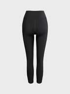 Premium Siyah V-Bel Leggings 24"" - Şıklık ve Konfor