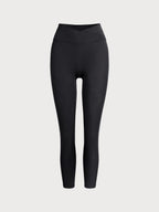 Premium Siyah V-Bel Leggings 24"" - Şıklık ve Konfor