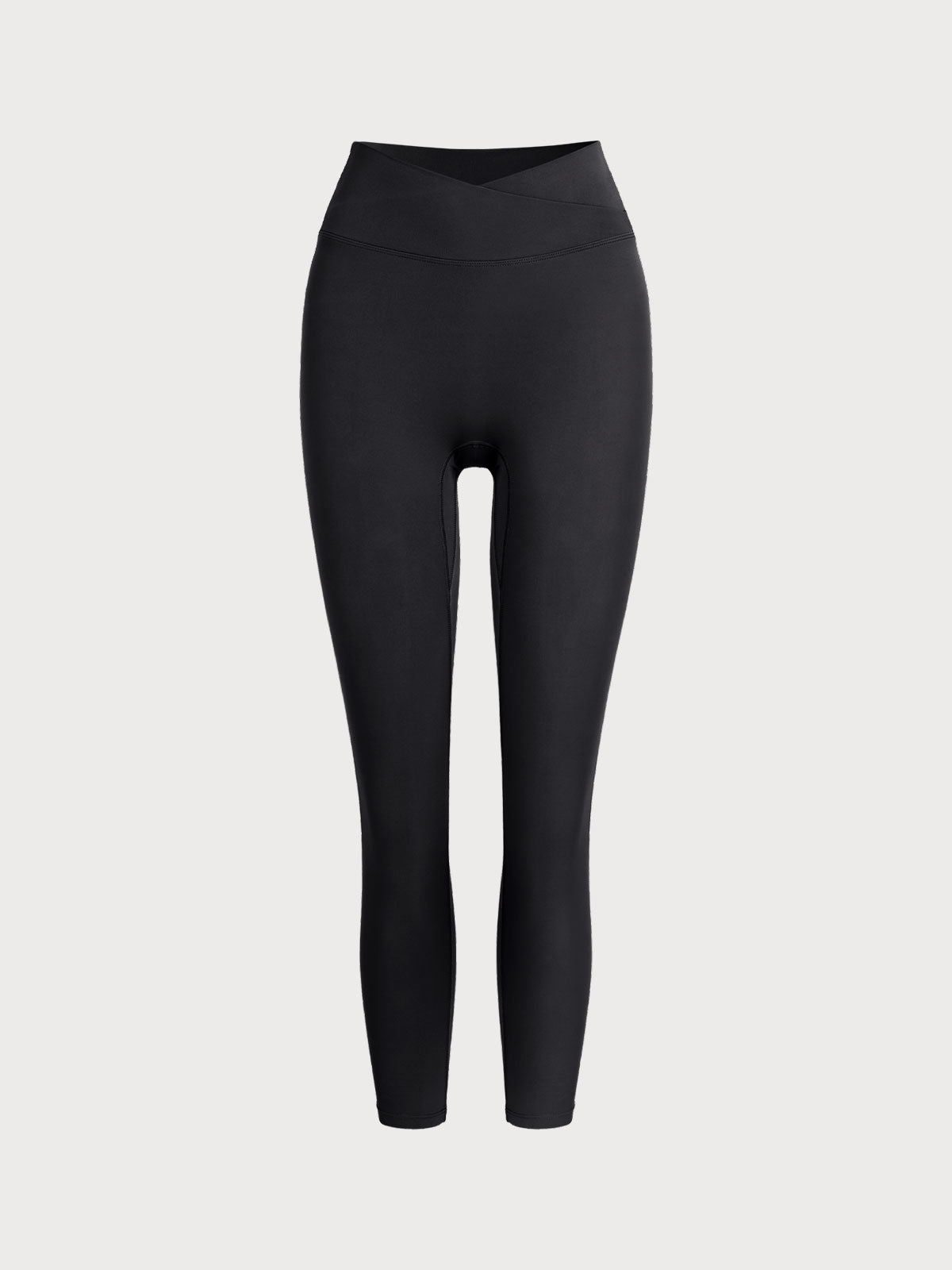 Premium Siyah V-Bel Leggings 24"" - Şıklık ve Konfor