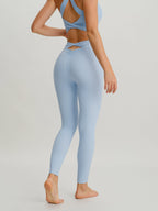 Premium Açık Mavi Kesik Legging - 24 İnç