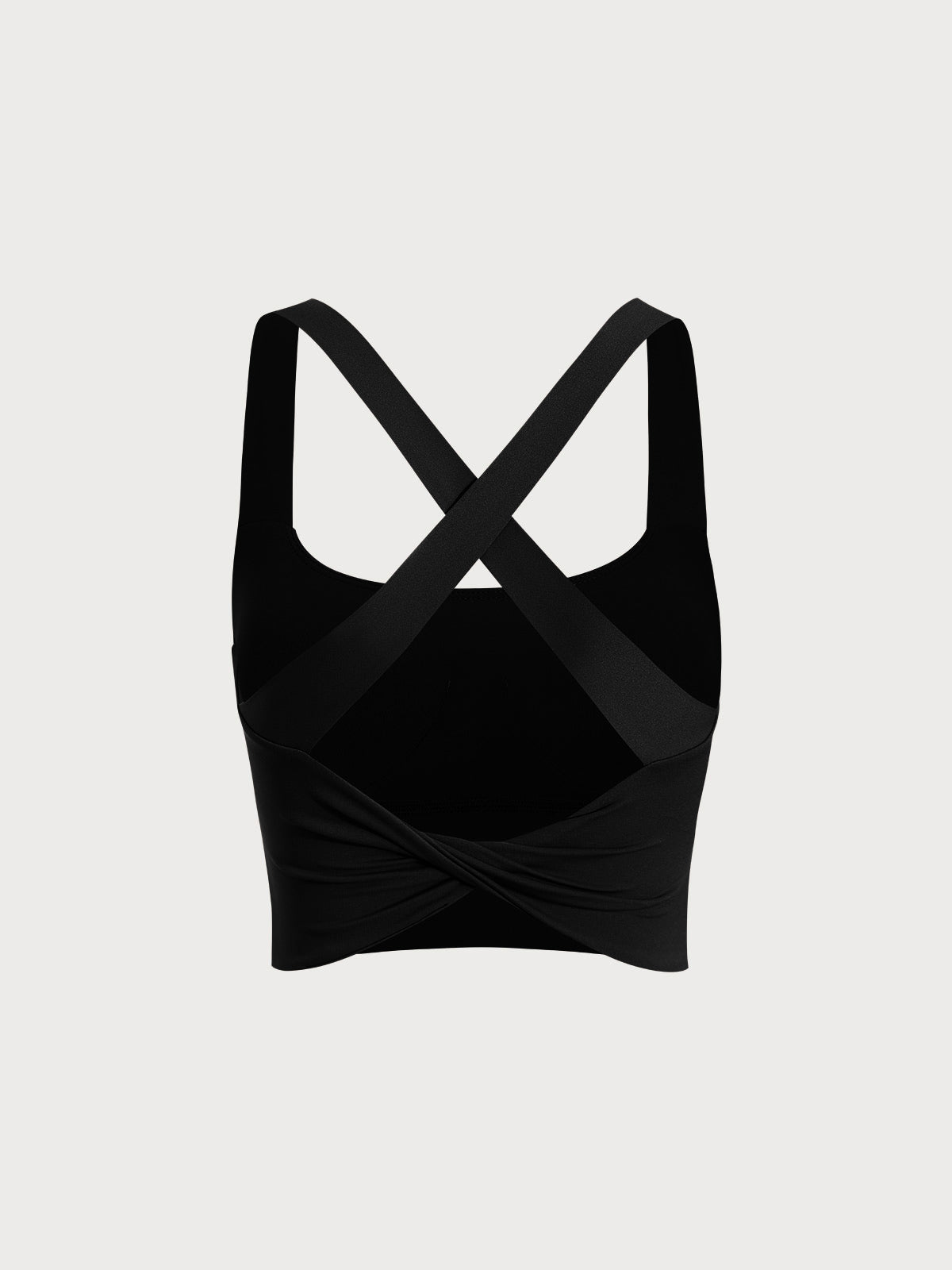 Siyah Twist X-Cross Spor Sütyeni - Konforlu Hafif Destek