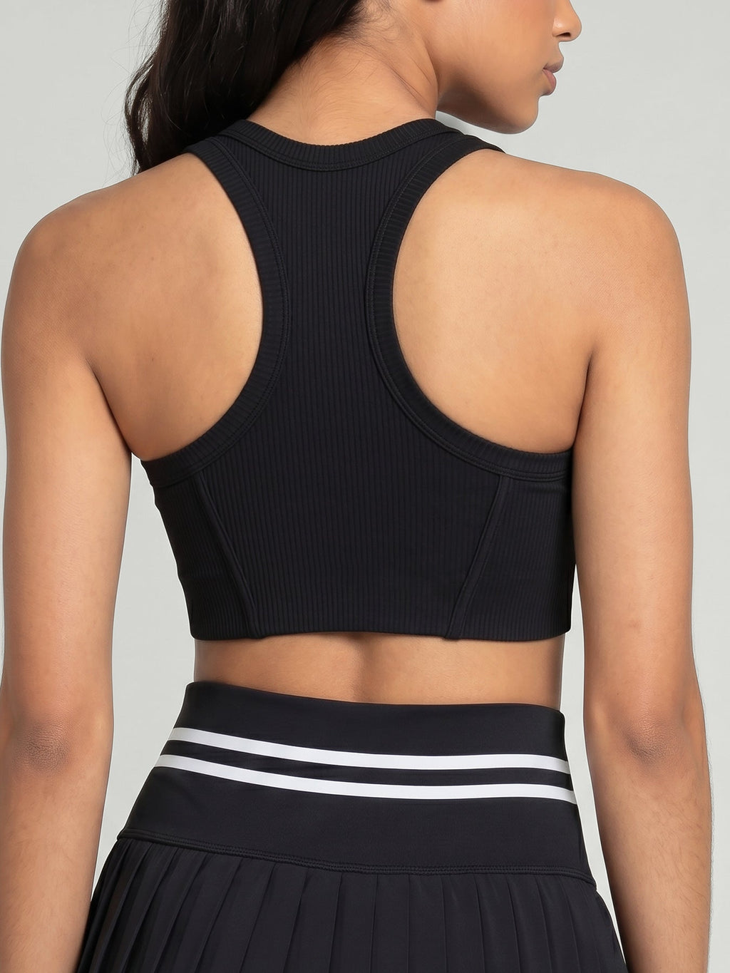 Kadın Siyah Racerback Atlet - Hafif Destekli Spor Üst