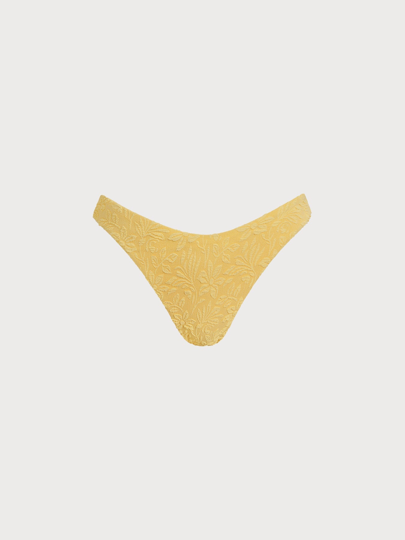 Şık Sarı Doku Desenli Bikini Altı - Yaz Modası