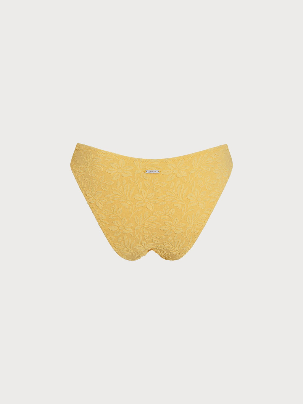 Şık Sarı Doku Desenli Bikini Altı - Yaz Modası