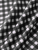 Şık Siyah Gingham Büyük Beden Tankini Altı - Rahat ve Moda
