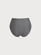 Şık Siyah Gingham Büyük Beden Tankini Altı - Rahat ve Moda