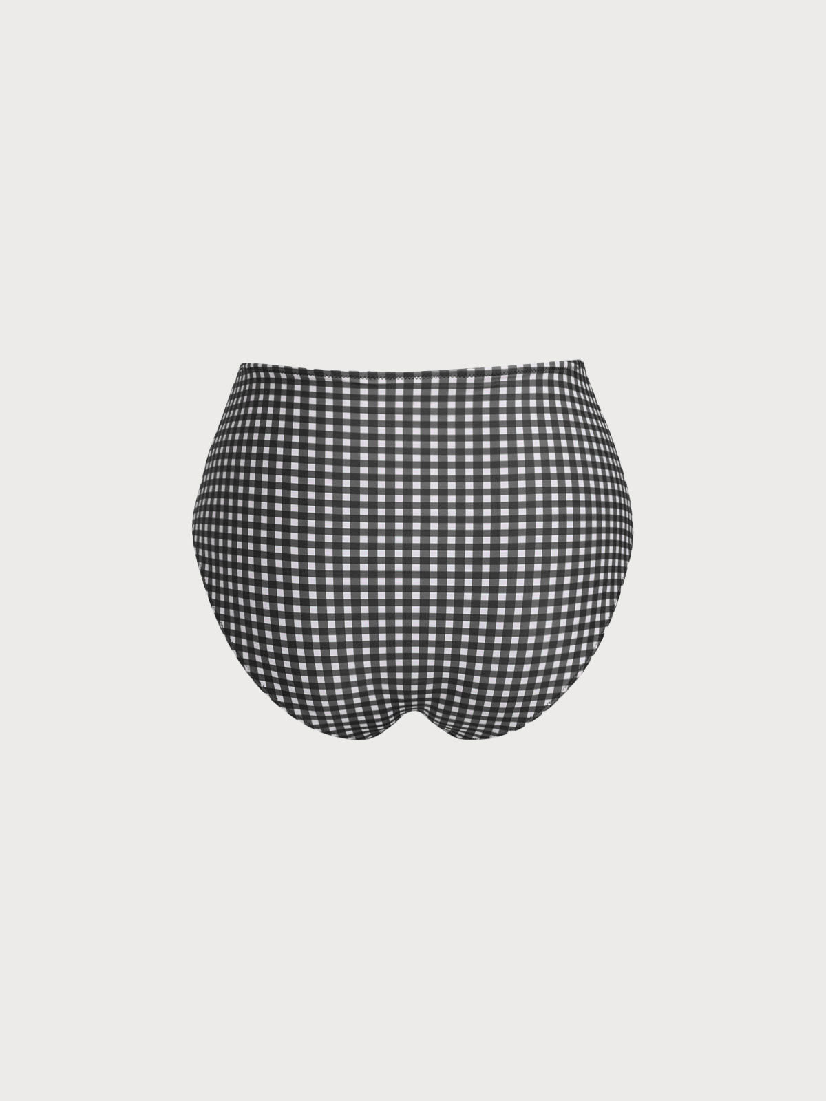Şık Siyah Gingham Büyük Beden Tankini Altı - Rahat ve Moda