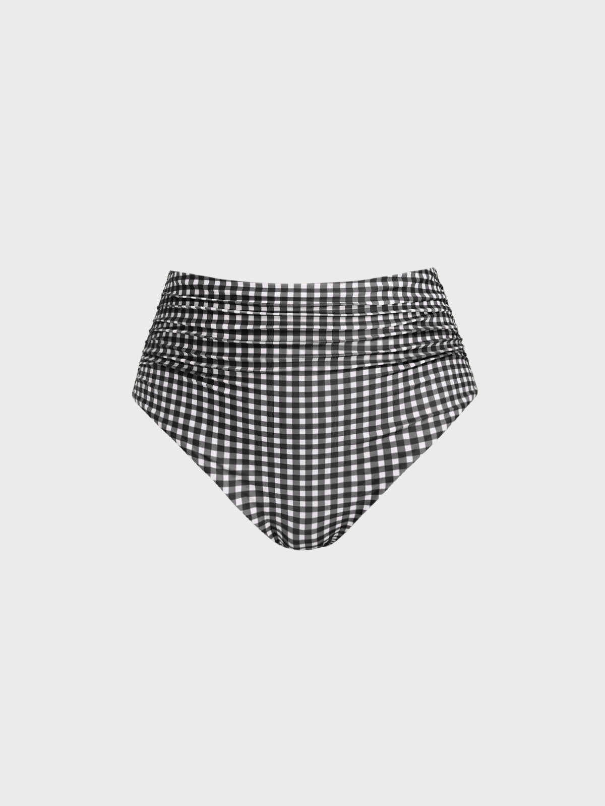 Şık Siyah Gingham Büyük Beden Tankini Altı - Rahat ve Moda