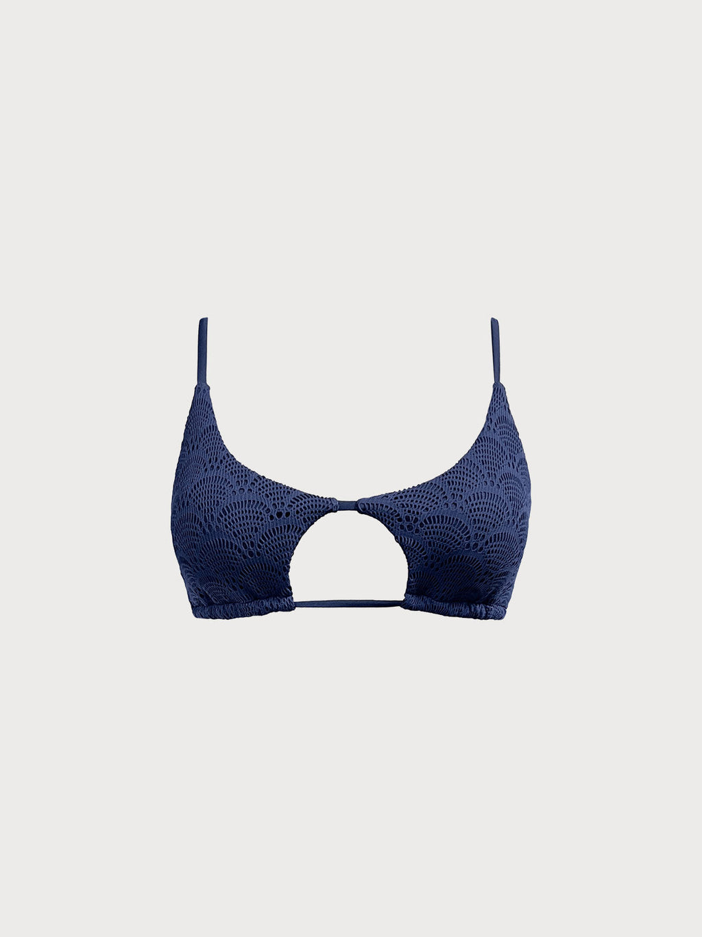 Yüksek Bel Mavi Çapraz Bikini Üstü - Şık ve Rahat