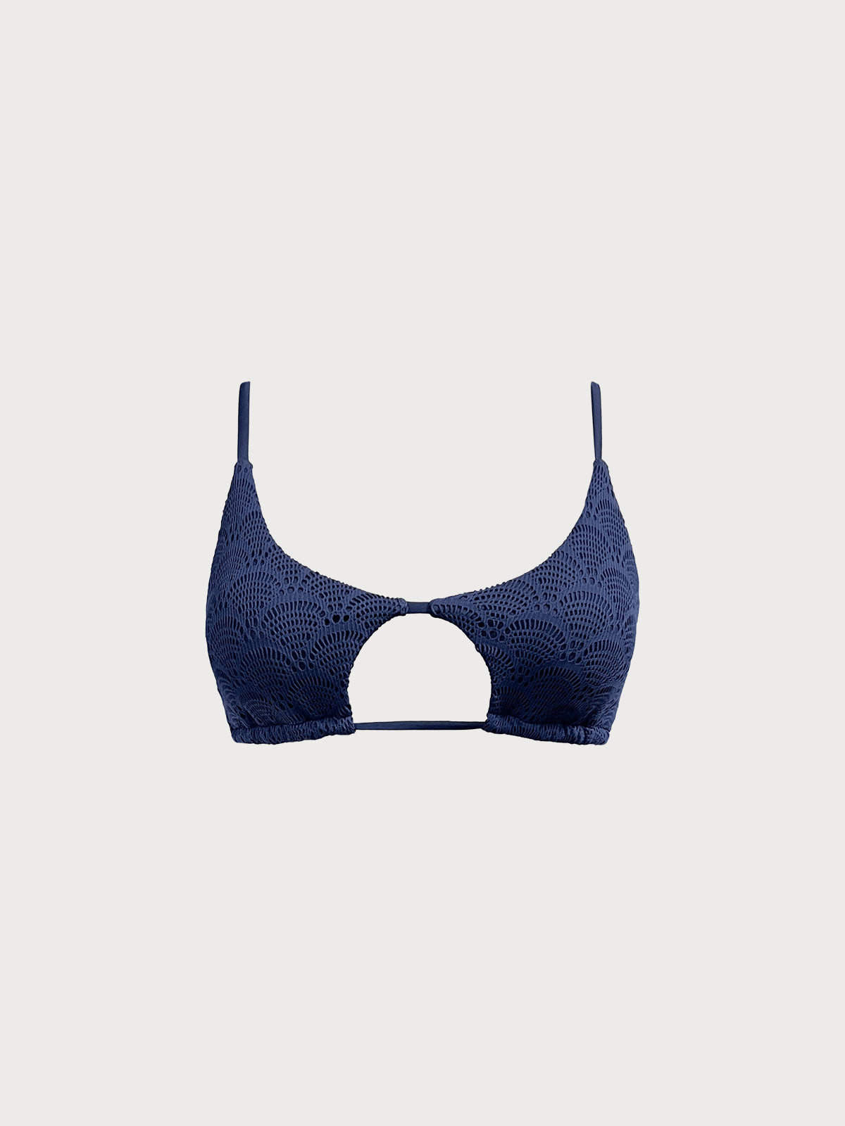 Yüksek Bel Mavi Çapraz Bikini Üstü - Şık ve Rahat