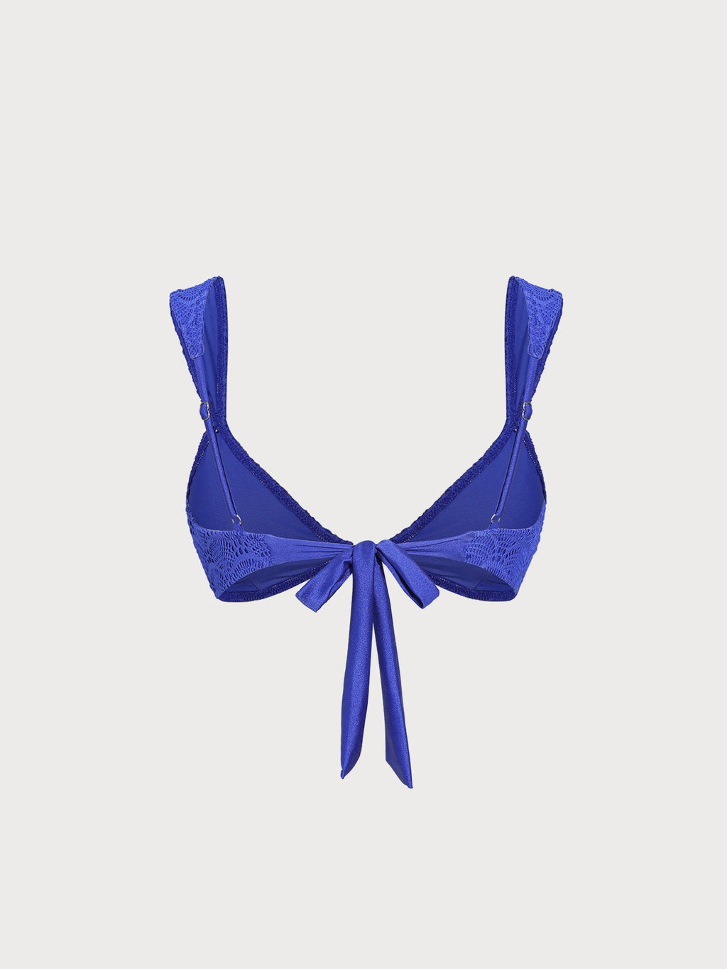 Kraliyet Mavisi Altın Detaylı Şık Bikini Üstü