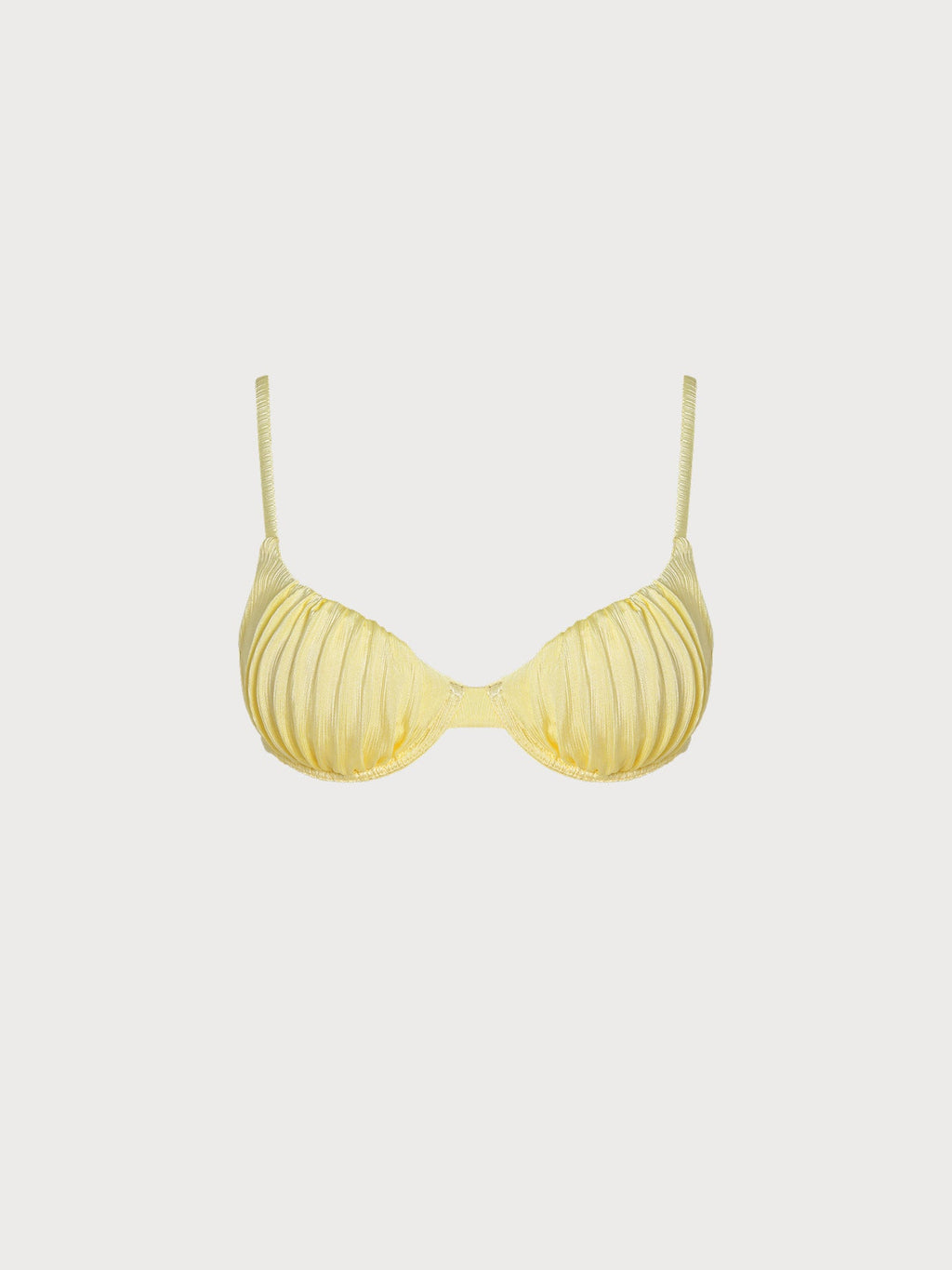 Yüksek Kalite Sarı Plise Bikini Üstü - Şık ve Rahat