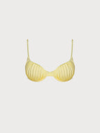 Yüksek Kalite Sarı Plise Bikini Üstü - Şık ve Rahat