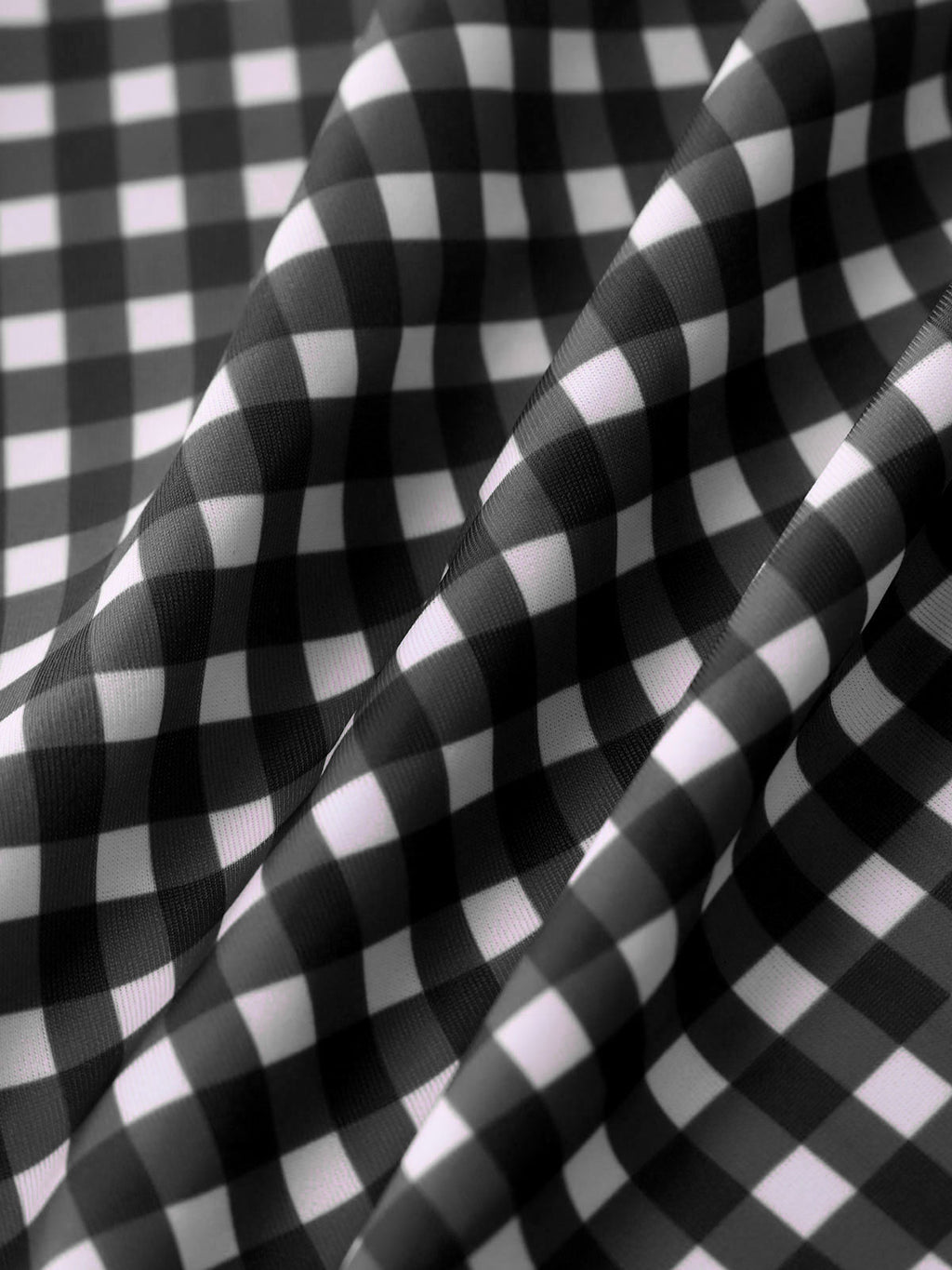 Şık Siyah Gingham Büyük Beden Tankini Üst - Rahat Yaz Stili