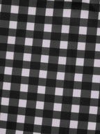 Şık Siyah Gingham Büyük Beden Tankini Üst - Rahat Yaz Stili