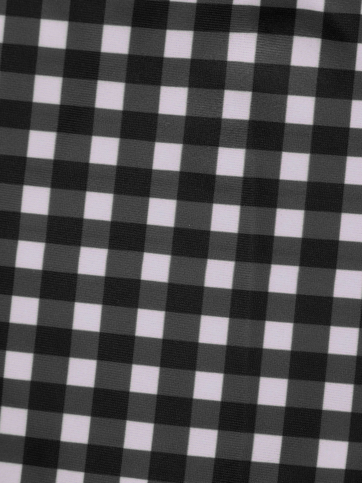 Şık Siyah Gingham Büyük Beden Tankini Üst - Rahat Yaz Stili