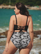 Şık Siyah Çiçekli Büyük Beden Bikini Altı - Rahat ve Modern
