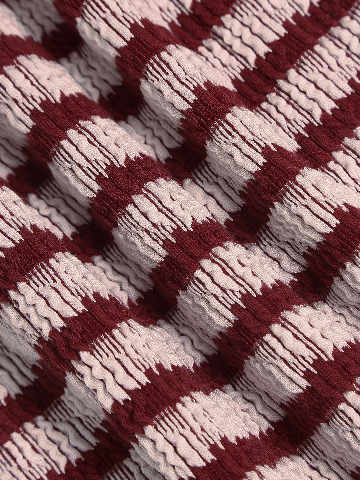 Şarap Renkli Çizgili Büyük Beden Bikini Altı