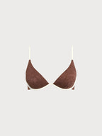 Premium Koyu Kahve Desteksiz Bikini Üstü - Şıklığın Adı
